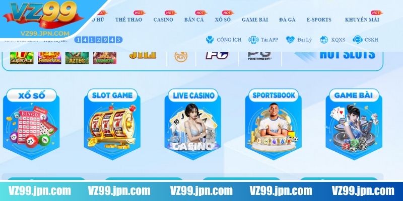 Truy cập trang chủ chính để đăng ký VZ99